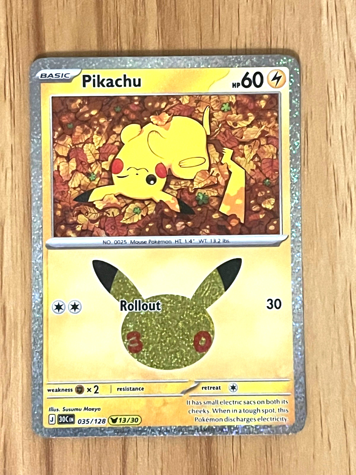 Pikachu 035/128 Me: 30th Celebration Holo