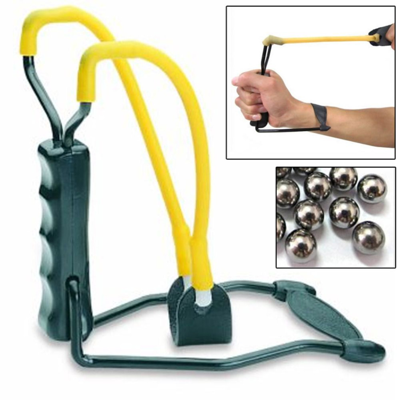 High velocity folding wrist slingshot catapult hunting powerful hunting sling
