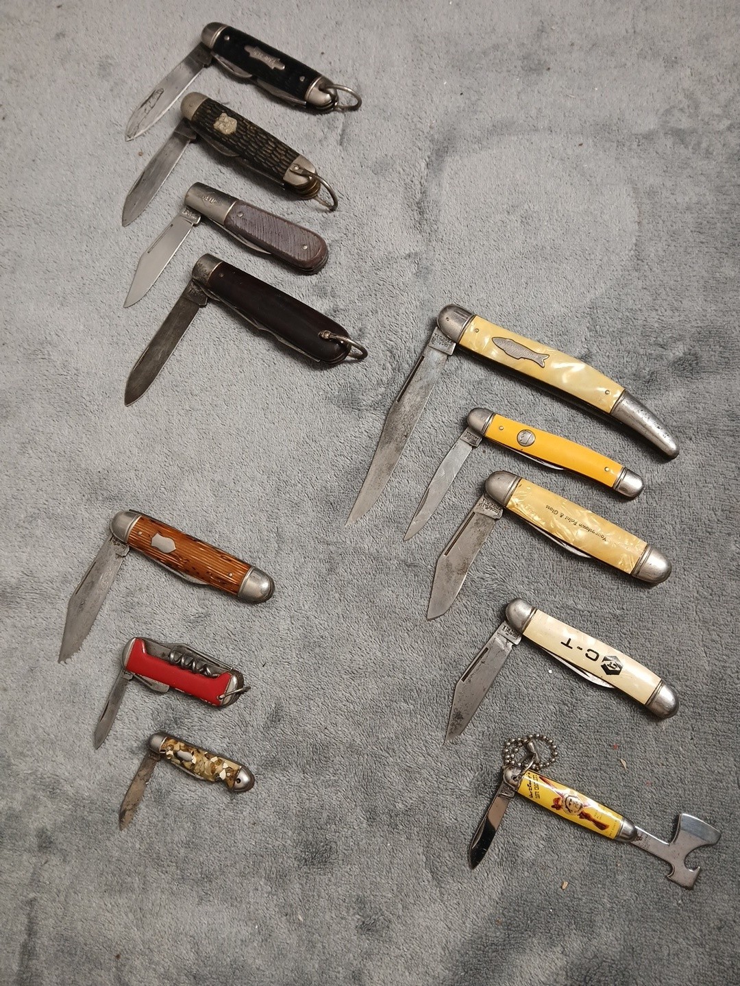 Lot Of 12 Vintage Imperial Prov. R.I. USA Pocket Knives