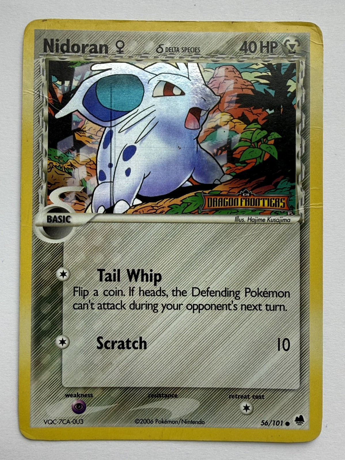 Nidoran F (Delta Species) EX Dragon Frontiers 56/101 Reverse Holo - Print Error