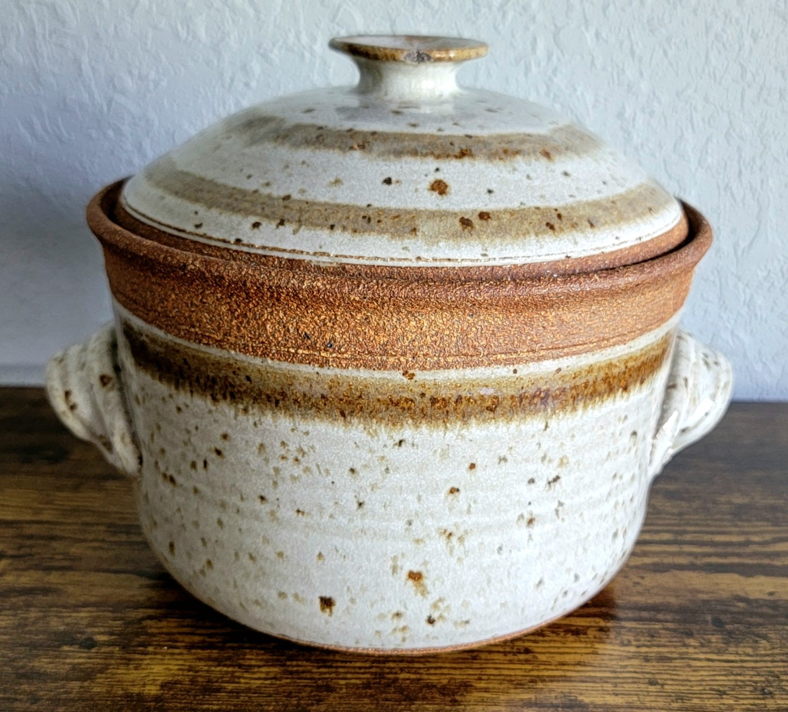 Vintage Studio Pottery Steam Pot Stoneware Chicken Baker Vented Steamer Cookware