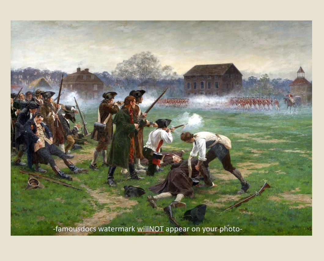 Battle of Lexington PHOTO Revolutionary War First Battle 5x7 Art Print