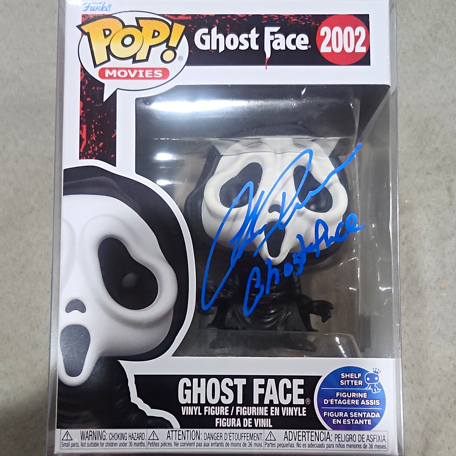 Funko Pop Movies Scream Ghost Face #2002 Autographed Chris Durand w/ Protector