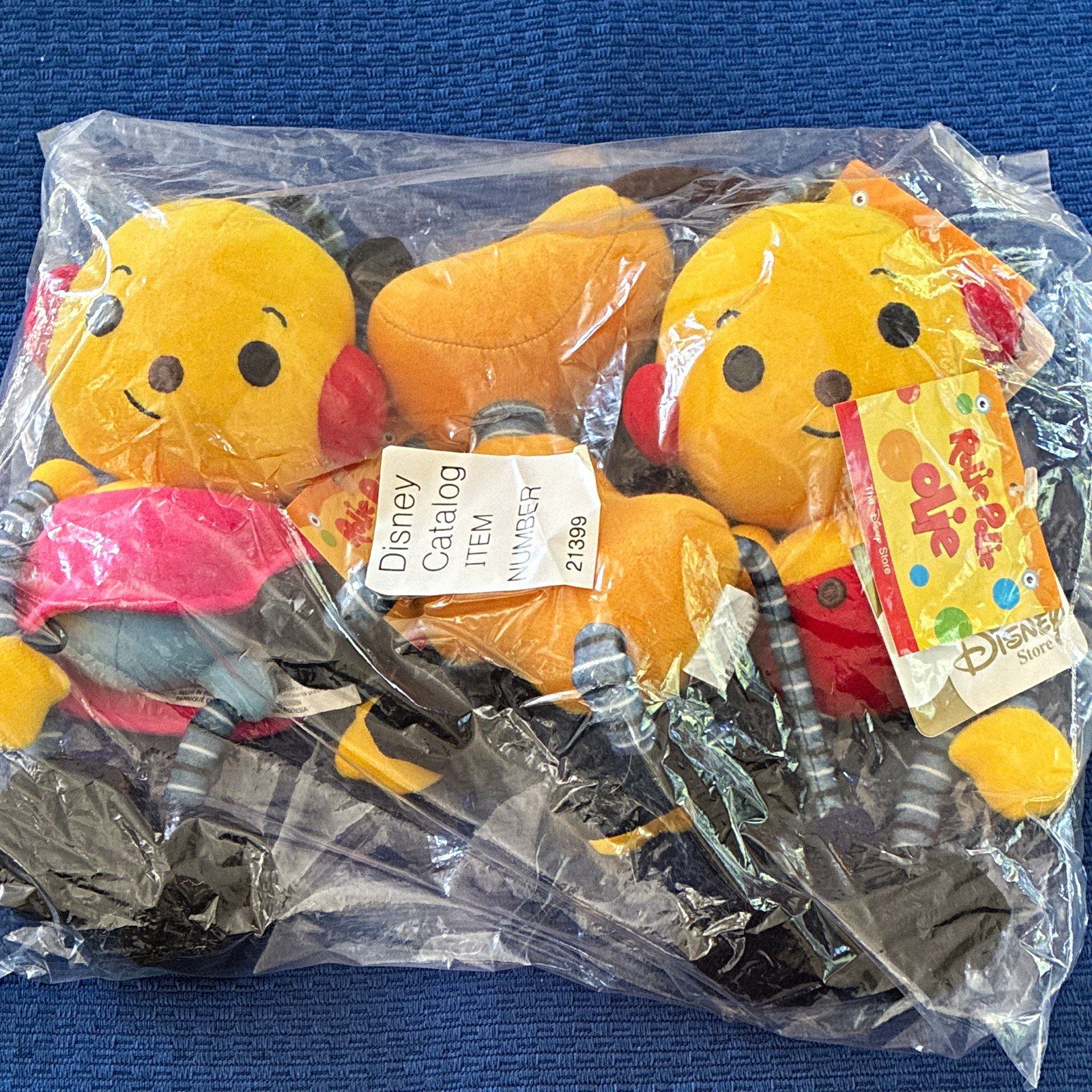 Vintage 1999 Disney Store Rolie Polie Olie Zowie Plush Set NWT Sealed 21399