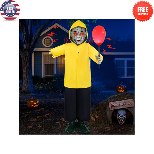4 Ft Georgie IT Scary Prop Halloween Animatronics Indoor Outdoor Decor Clearance 4 Ft Georgie IT Scary Prop Halloween Animatronics Indoor Outdoor Decor Clearance