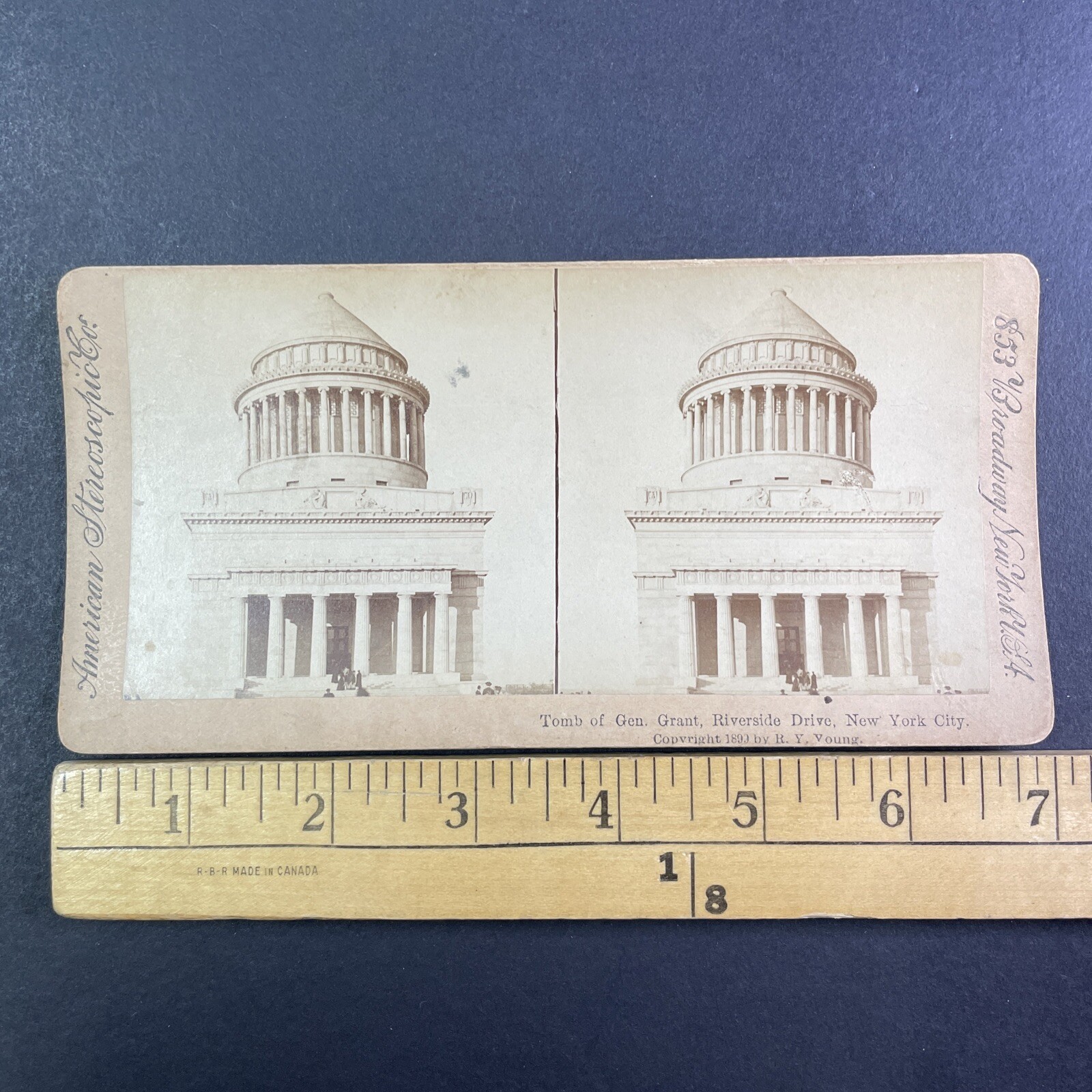Grant\'s Tomb NYC Stereoview American Stereoscopic Co. R. V. Young 1893 Victorian