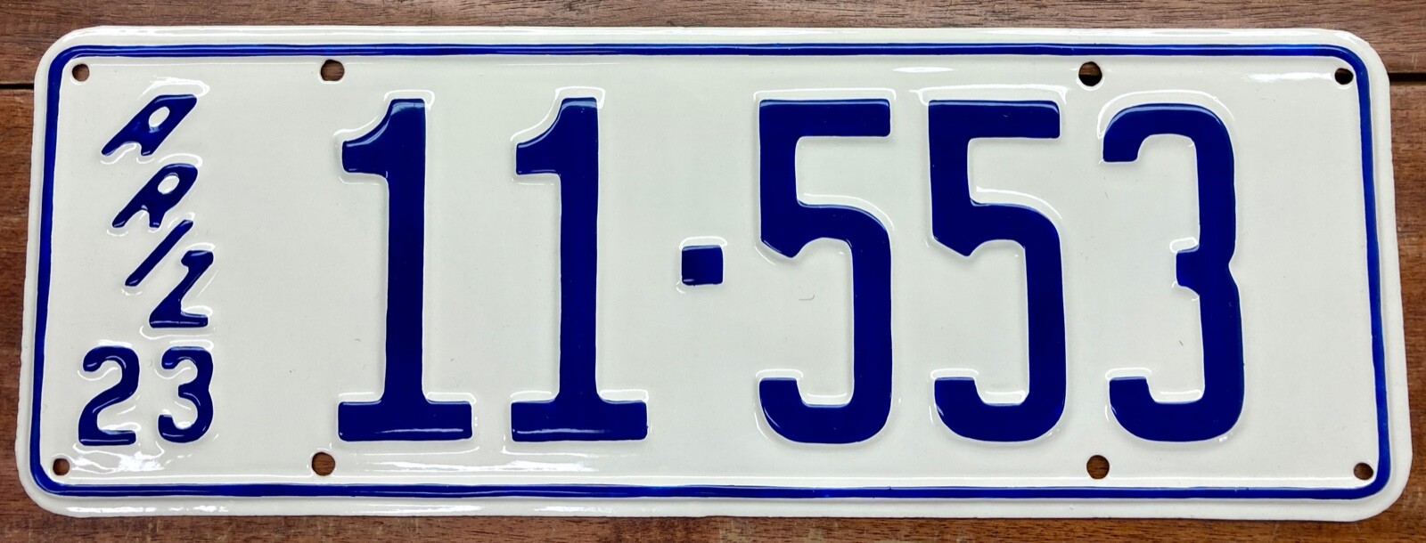VERY BEAUTIFUL 1923 COCONINO COUNTY, ARIZONA LICENSE PLATE, 11 553 MVD CLEAR