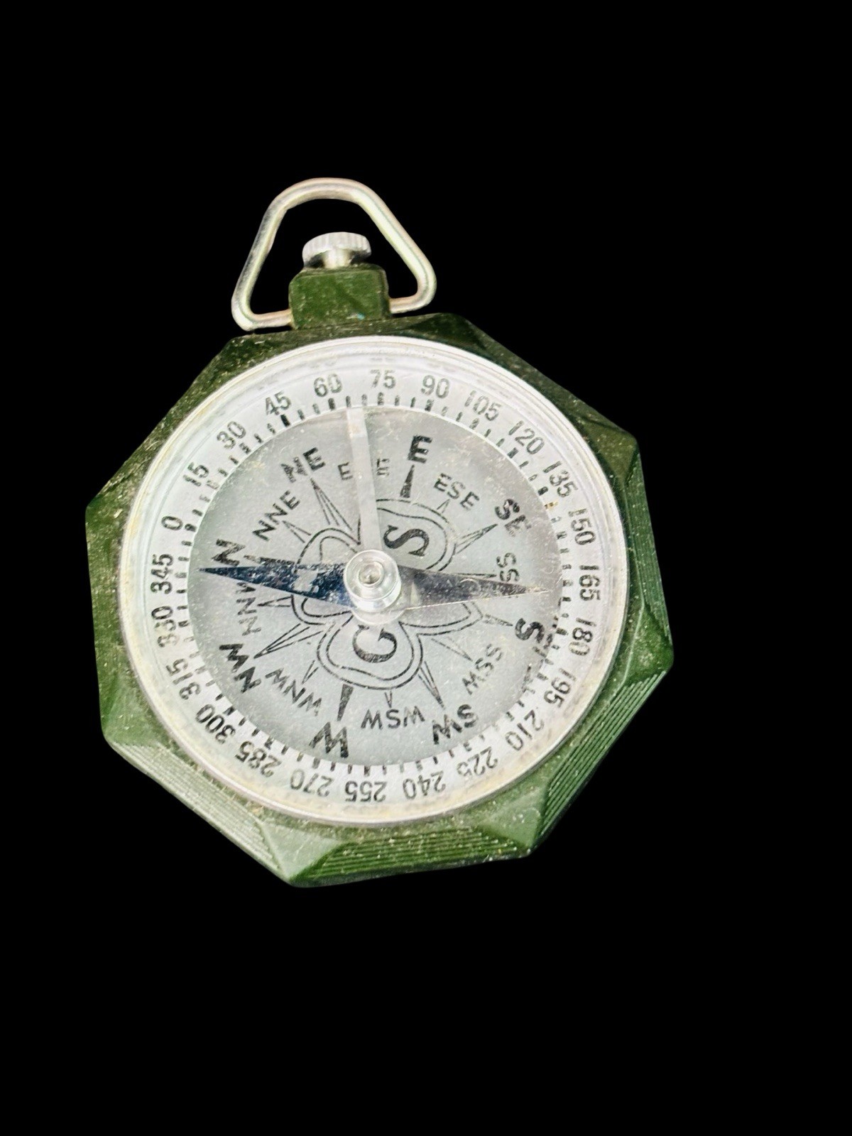 Vtg. Green Bakelite GIRL SCOUT Compass by TAYLOR Ins.Co. 1930-1940s