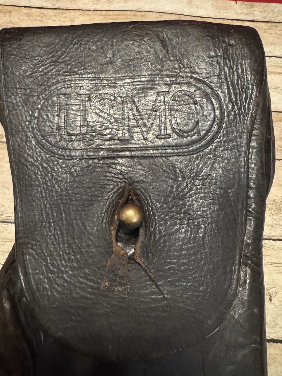 Vintage USMC 9MM Beretta M9 Black Leather Holster by Cathey Enterprises 6088011