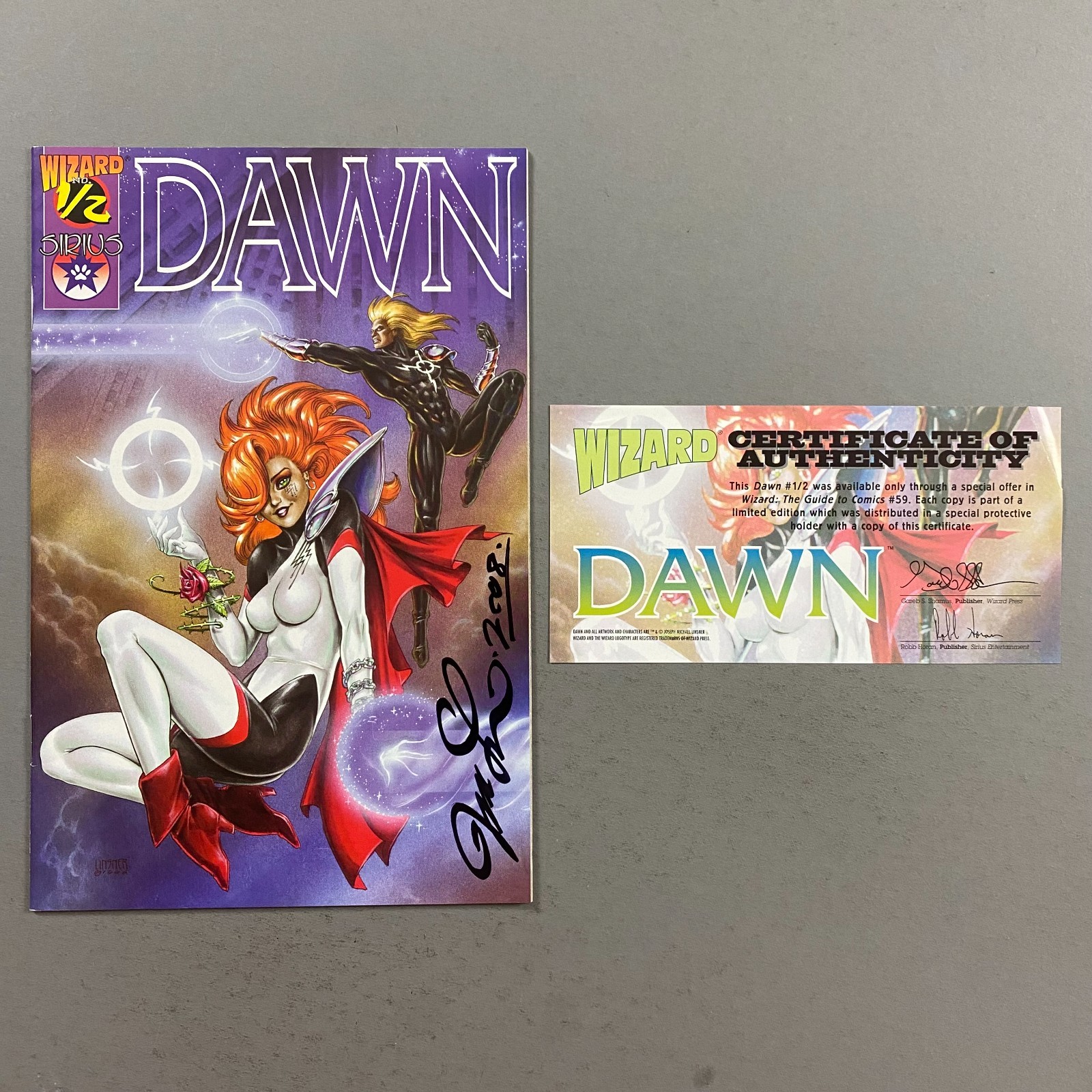 DAWN WIZARD 1/2 SIGNED JOSEPH MICHAEL LINSNER (2000, SIRIUS COMICS)