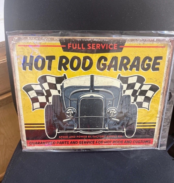Hot Rod Garage 12x16 Tin Metal Sign Man Cave Garage Decor Wall Art New