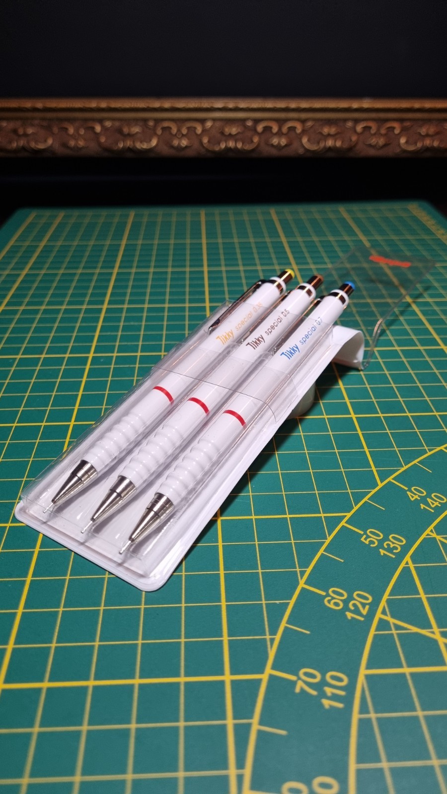 rOtring Tikky Special White set 1990\'s -NOS- 0.35, 0.5, 0.7mm mechanical pencils