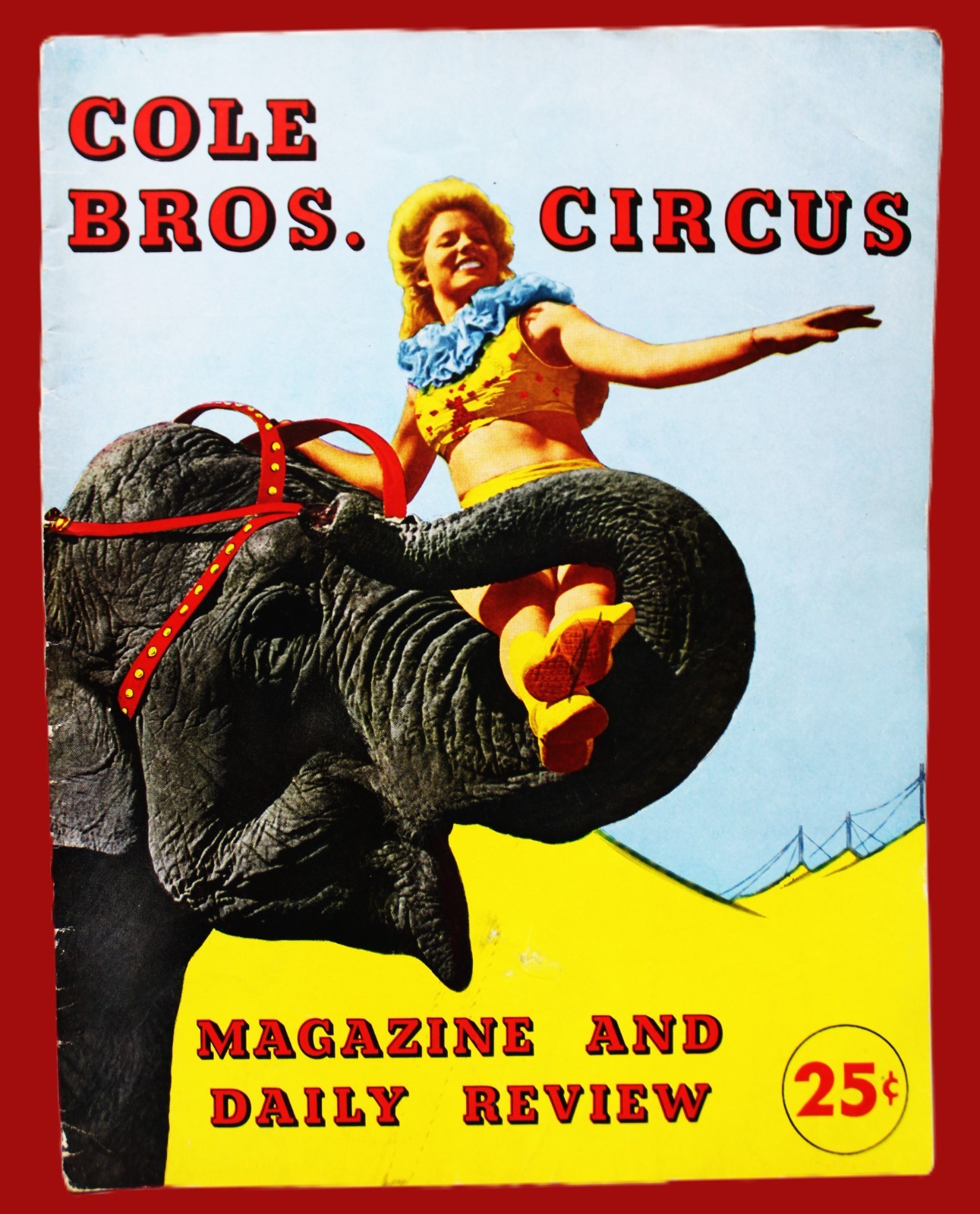 COLE BROS. CIRCUS MAGAZINE AND DAILY REVIEW PROGRAM BOOKLET 1949 VINTAGE