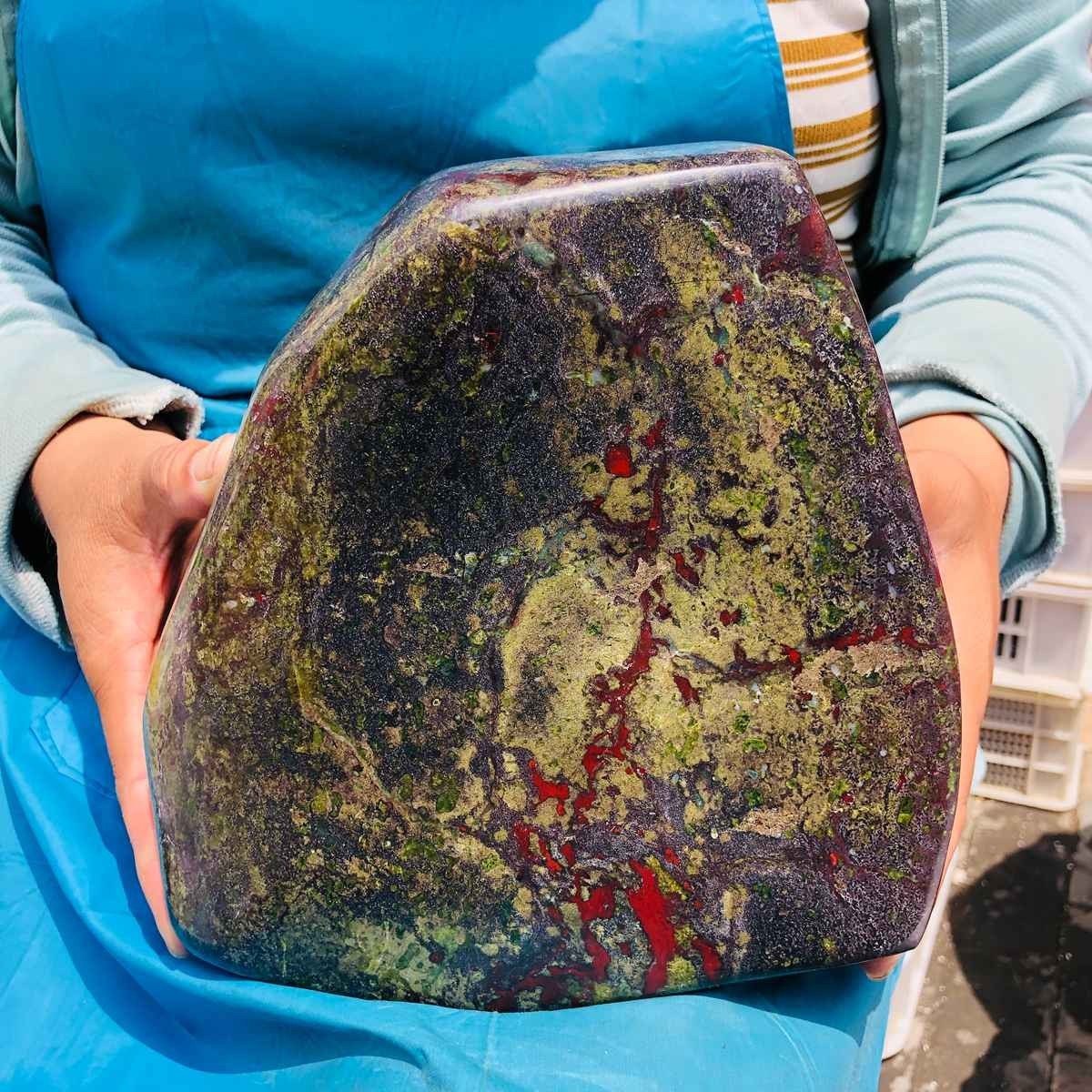 18.5LB Natural Large Polished Dragon Blood Jasper Freeform Mineral Specimen 5948