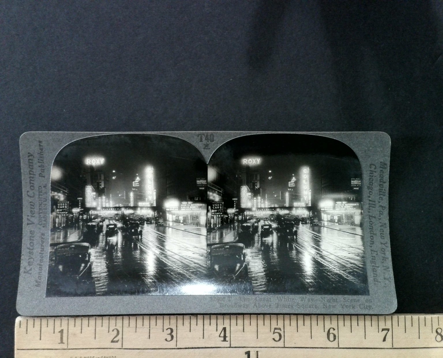 New York City Stereoview Keystone View Co. Broadway Times Square 1900s
