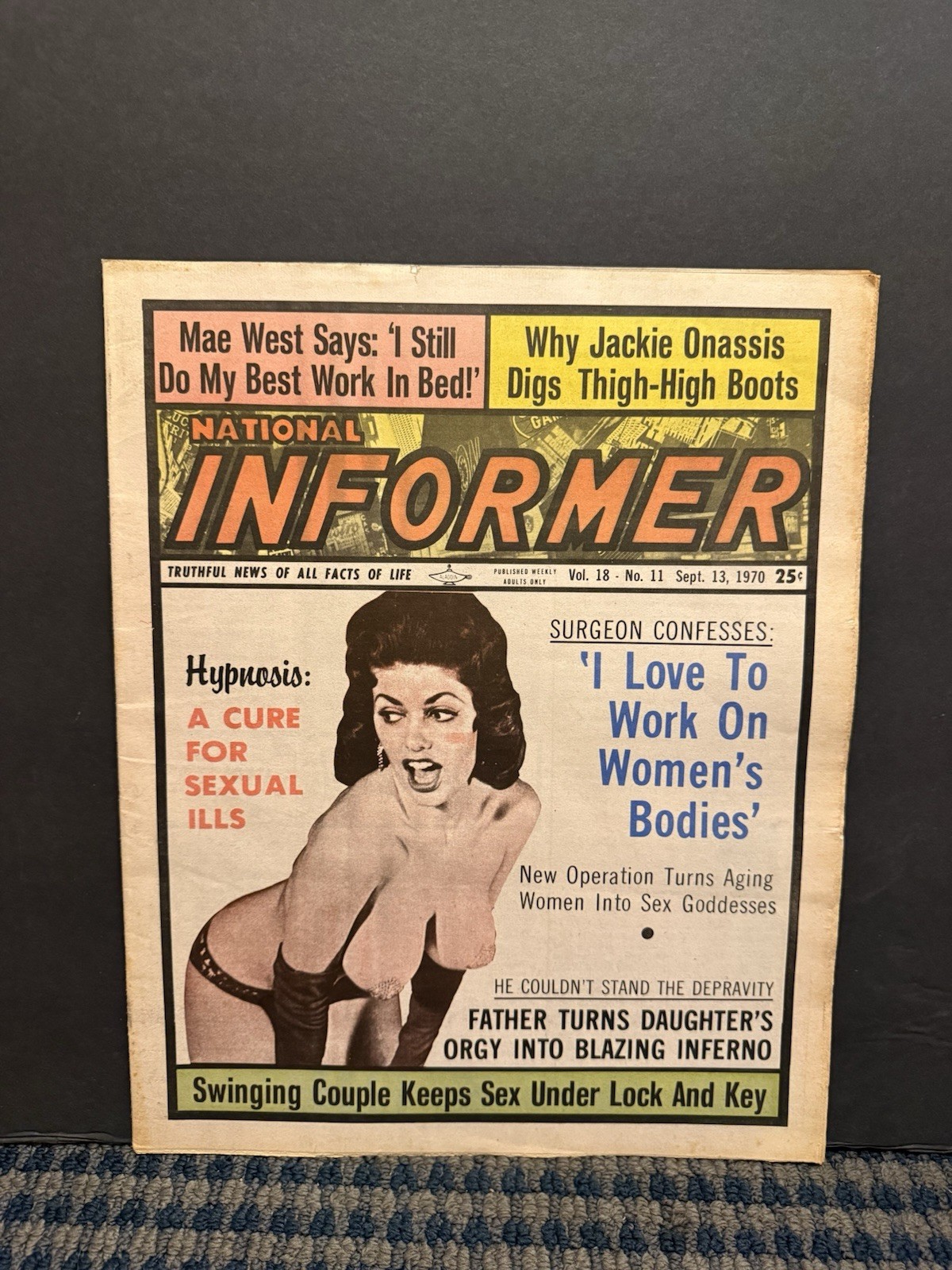 1970 Sept 13 National Informer Newspaper, Hypnosis Cure For Sexual Ills (VRN10C