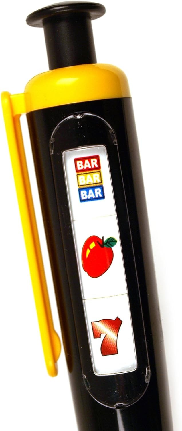 Casino Slot Machine Pen - Push & Spin to Win ~ Novelty Office Home School Pen