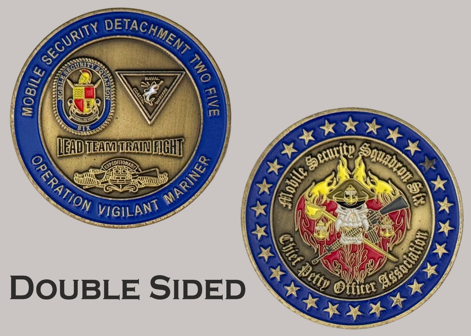 Mobile Security Detachment Two Five Vigilant Mariner Challenge Coin  J#46