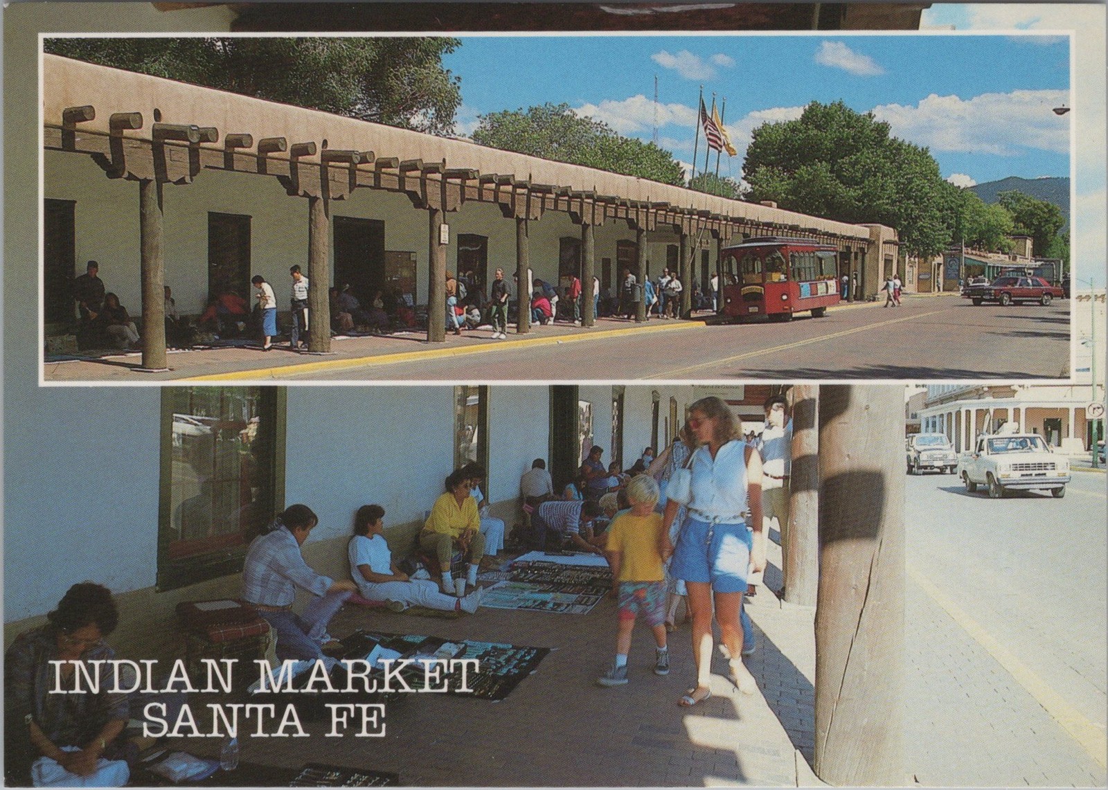 Santa Fe New Mexico NM Indian Market at the Palace of Governors 4x6 Postcard