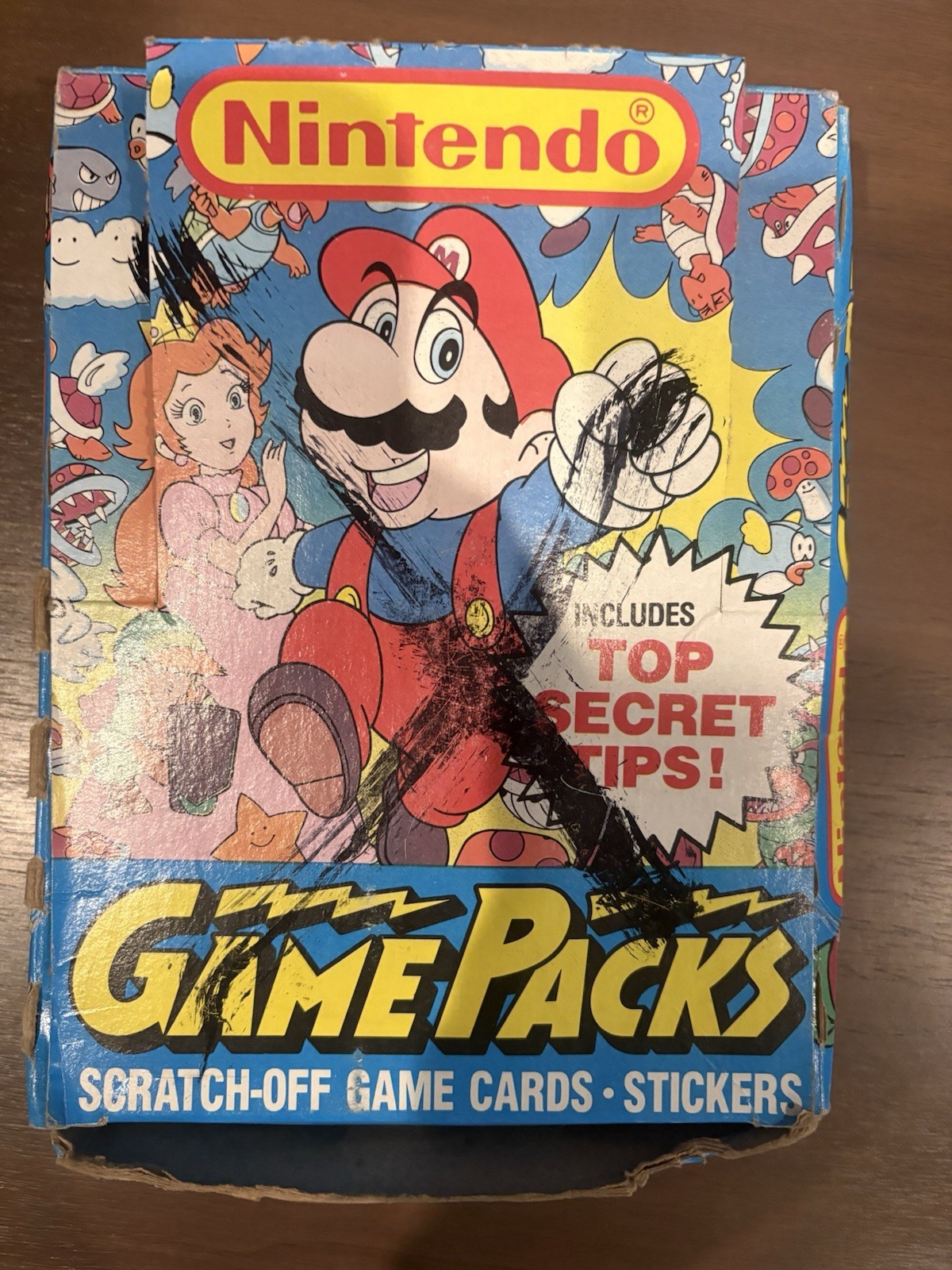 1989 Topps Nintendo Game Packs Vintage Card Box, 42 Wax Packs