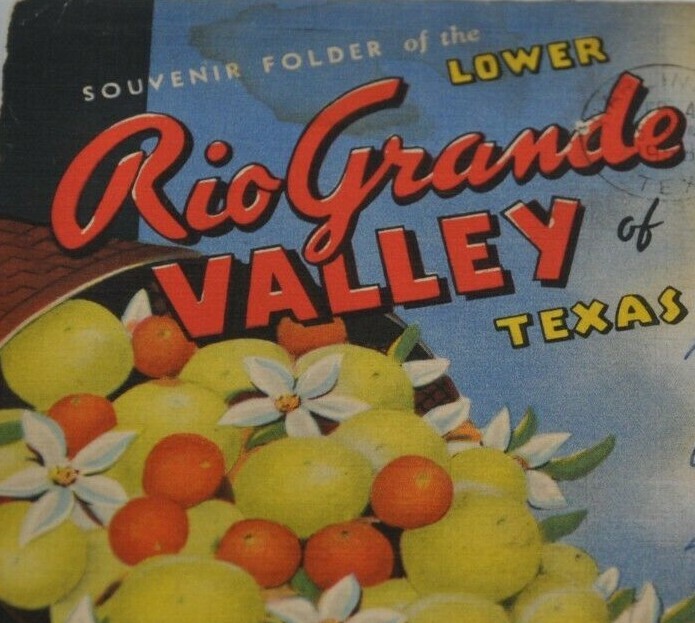 Souvenir Folder Rio Grande Valley Texas 1940 Curt Teich Chicago 16 pictures Set