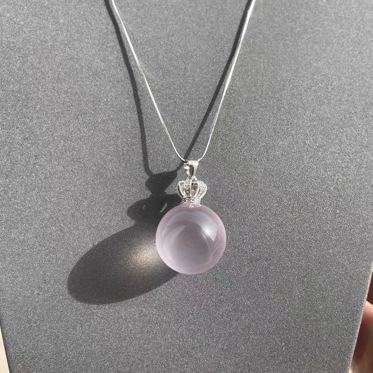 Natural Star Rose Quartz Pendant