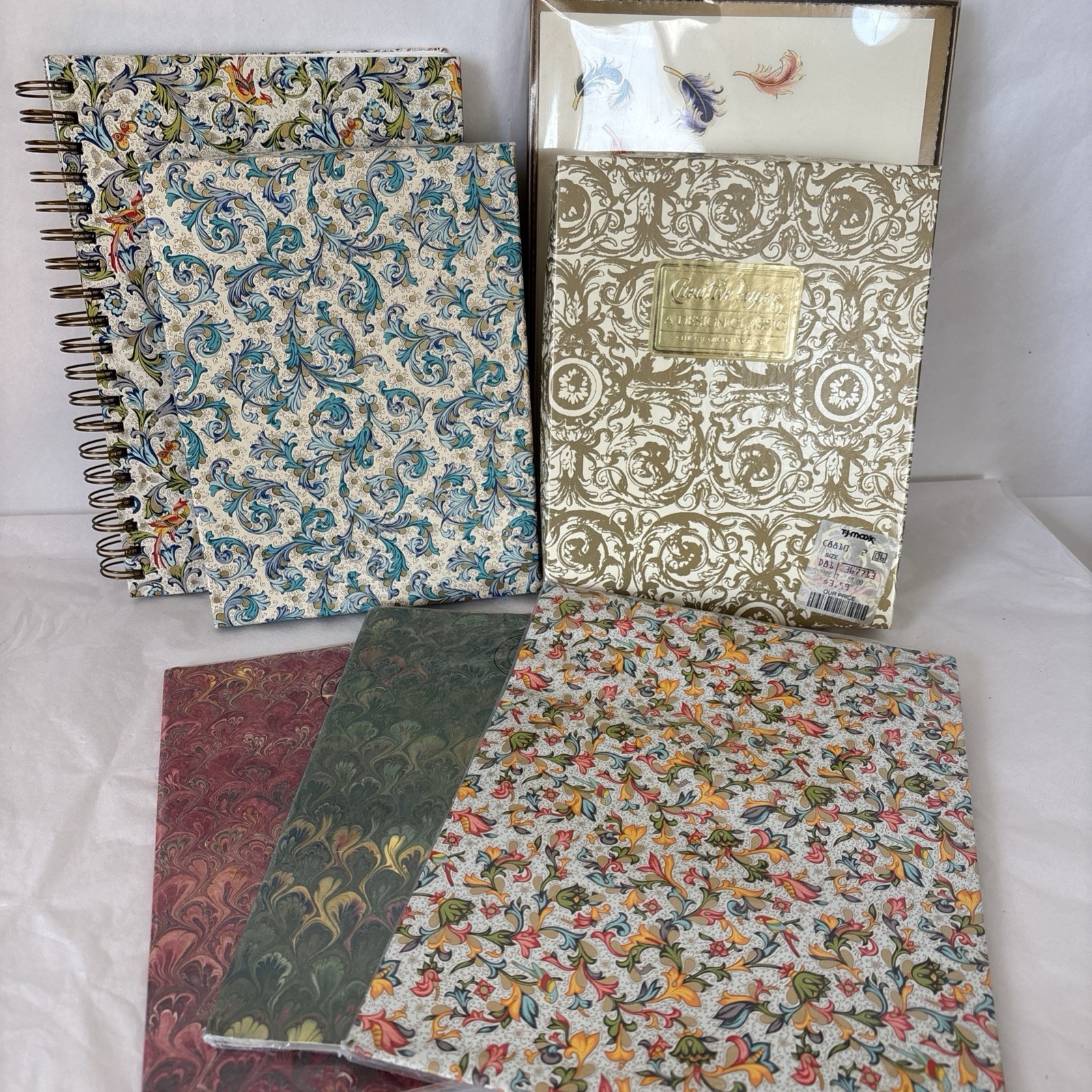 Vintage Firenze Italy Stationary Lot Paisley Marbled Sheets Envelopes Folder