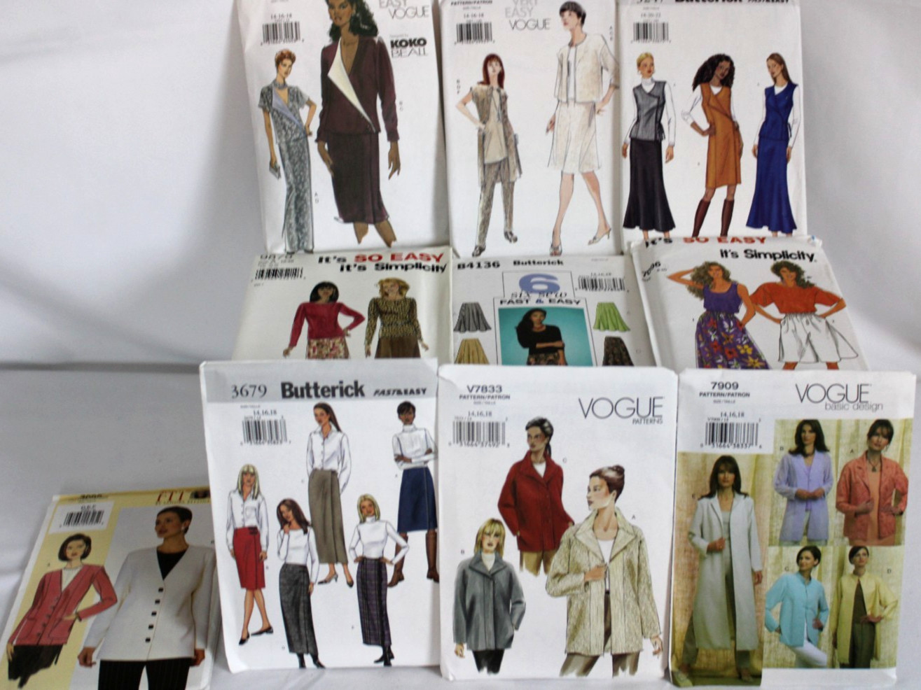 LOT 10 Vintage Original Womens Dress Skirt Sewing Patterns Vogue Mccalls Essen+