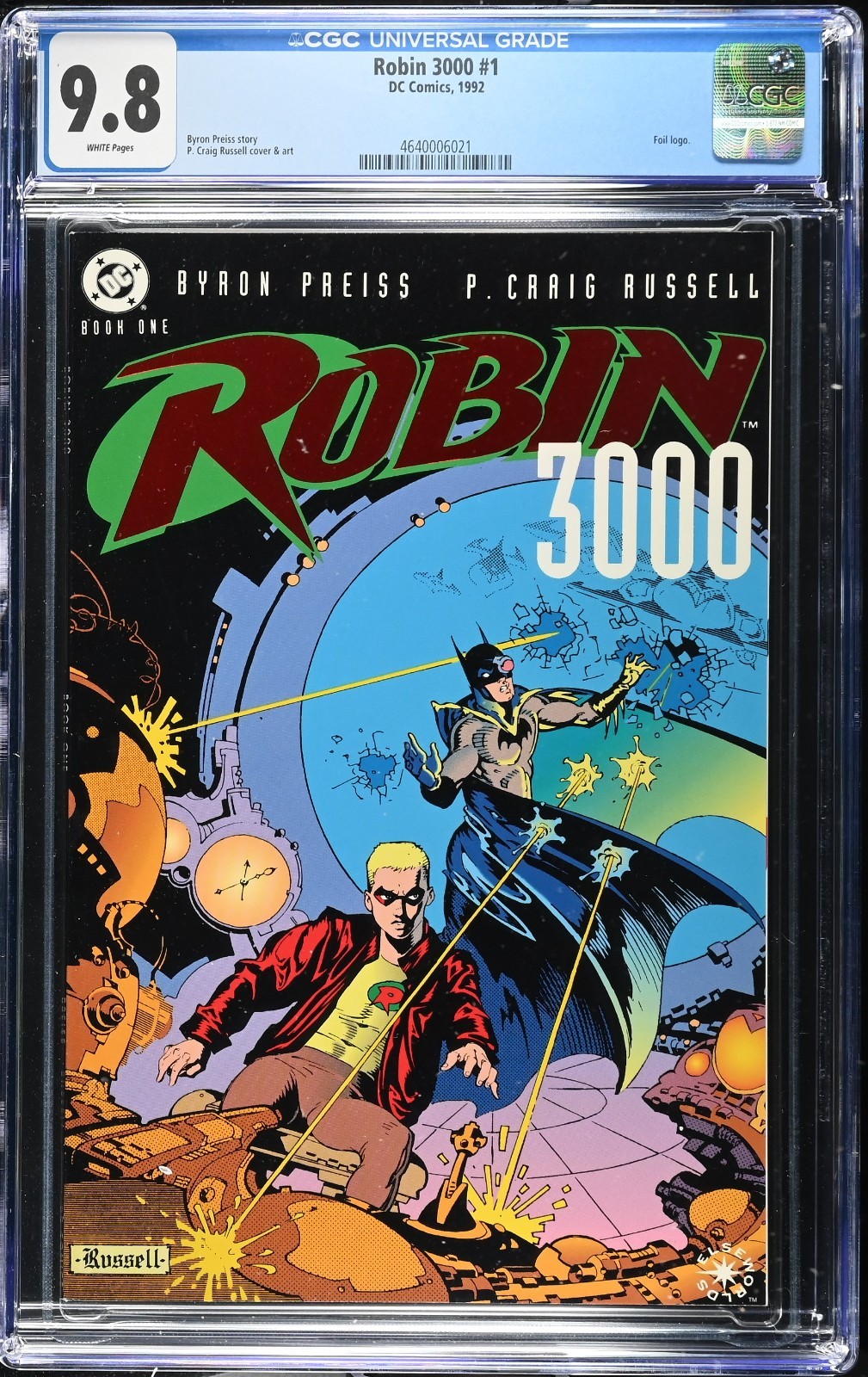 Robin 3000 #1 CGC 9.8 WP NM/MT DC 1992 Foil Logo / P. Craig Russell Cover & Art