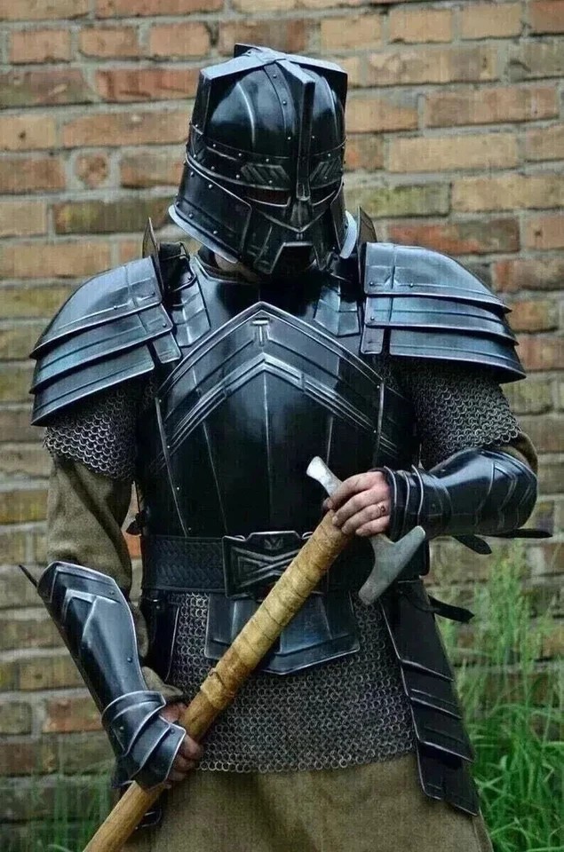 Medieval Steel Larp Warrior Kingsguard Full Body Armor Suit Knight Full SuitOpen