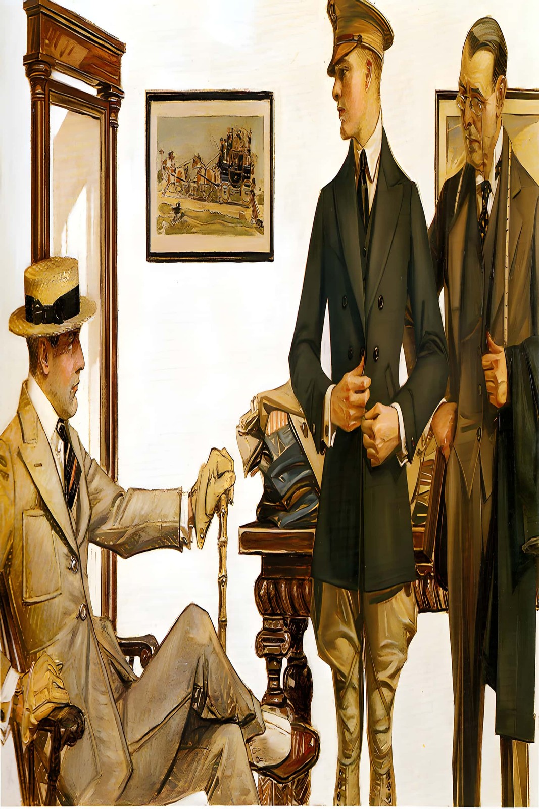 1920s Men\'s Fashion Poster - Vintage UK Design 🇬🇧🕰️ - Retro Home Decor
