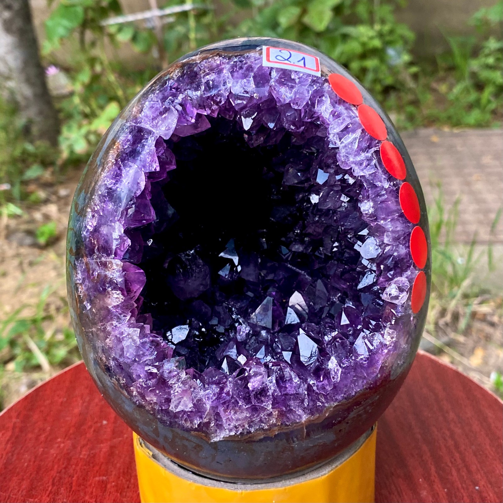 4.6LB Natural amethyst Dinosaur egg Quartz Crystal specimen healing