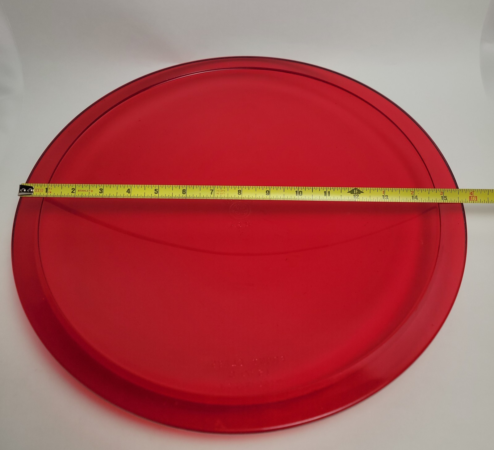 Huge Vintage GE 4830571 KGI Airport Rotating Beacon Red Glass Lens 15.75\