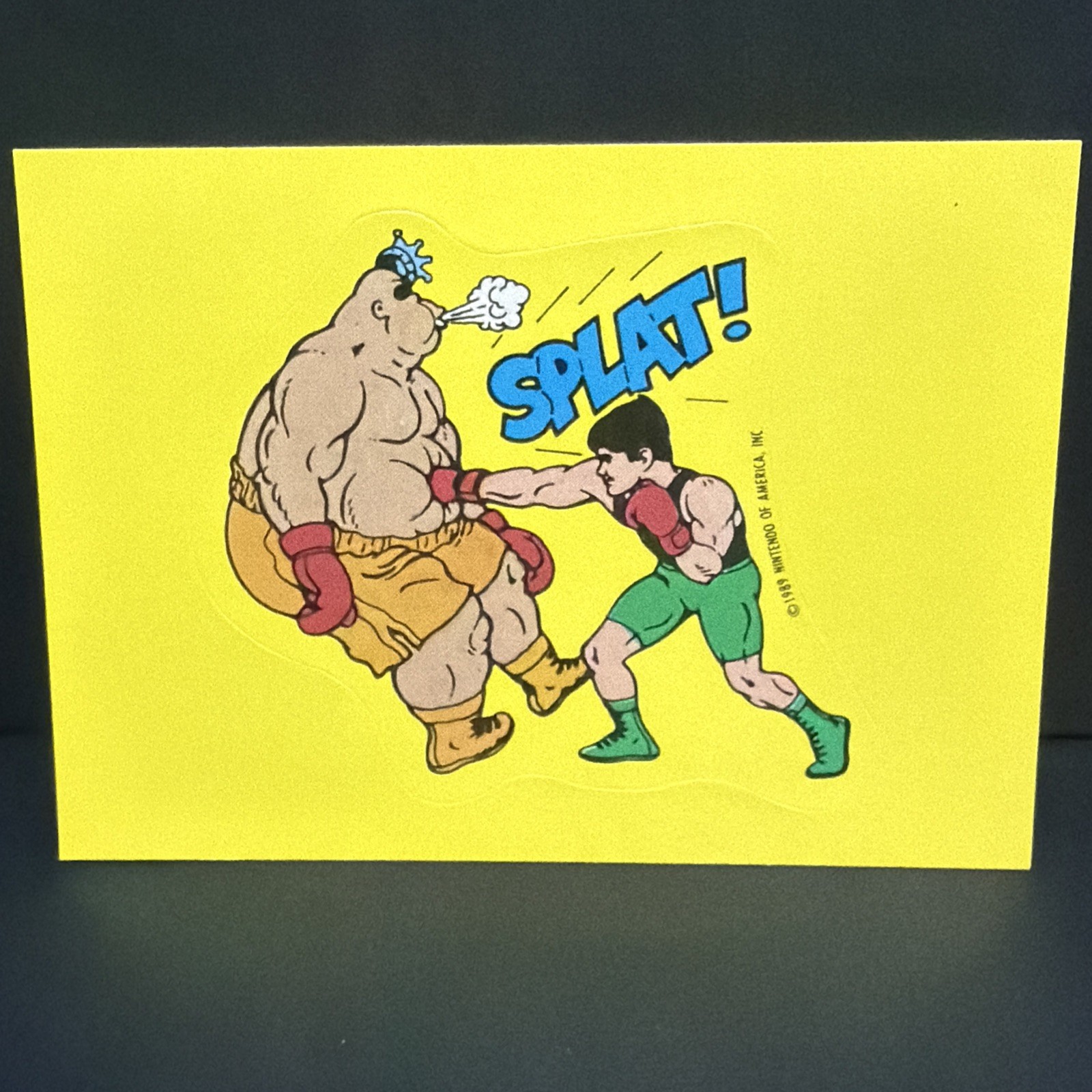 1989 Topps Nintendo Sticker #25 - Punch Out, Little Mac, King Hippo, \