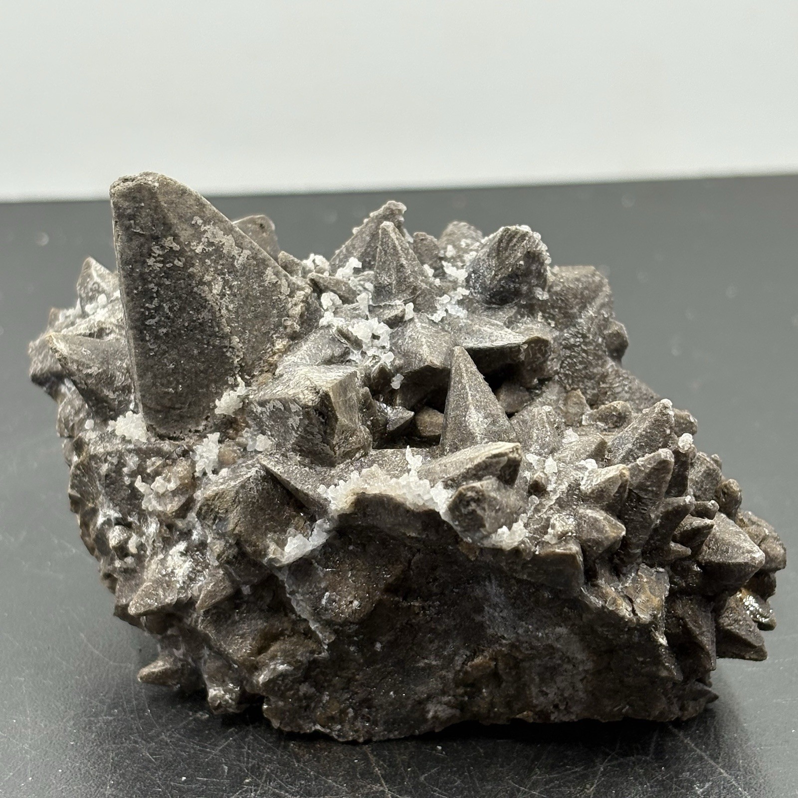 Chocolate Dogtooth Calcite Crystal Cluster Specimen