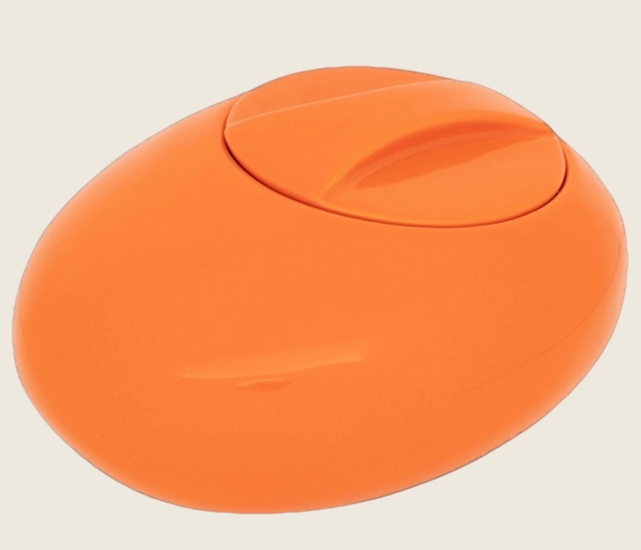CHACOM CERAMIC PIPE TOBACCO JAR / ORANGE, NEW IN BOX