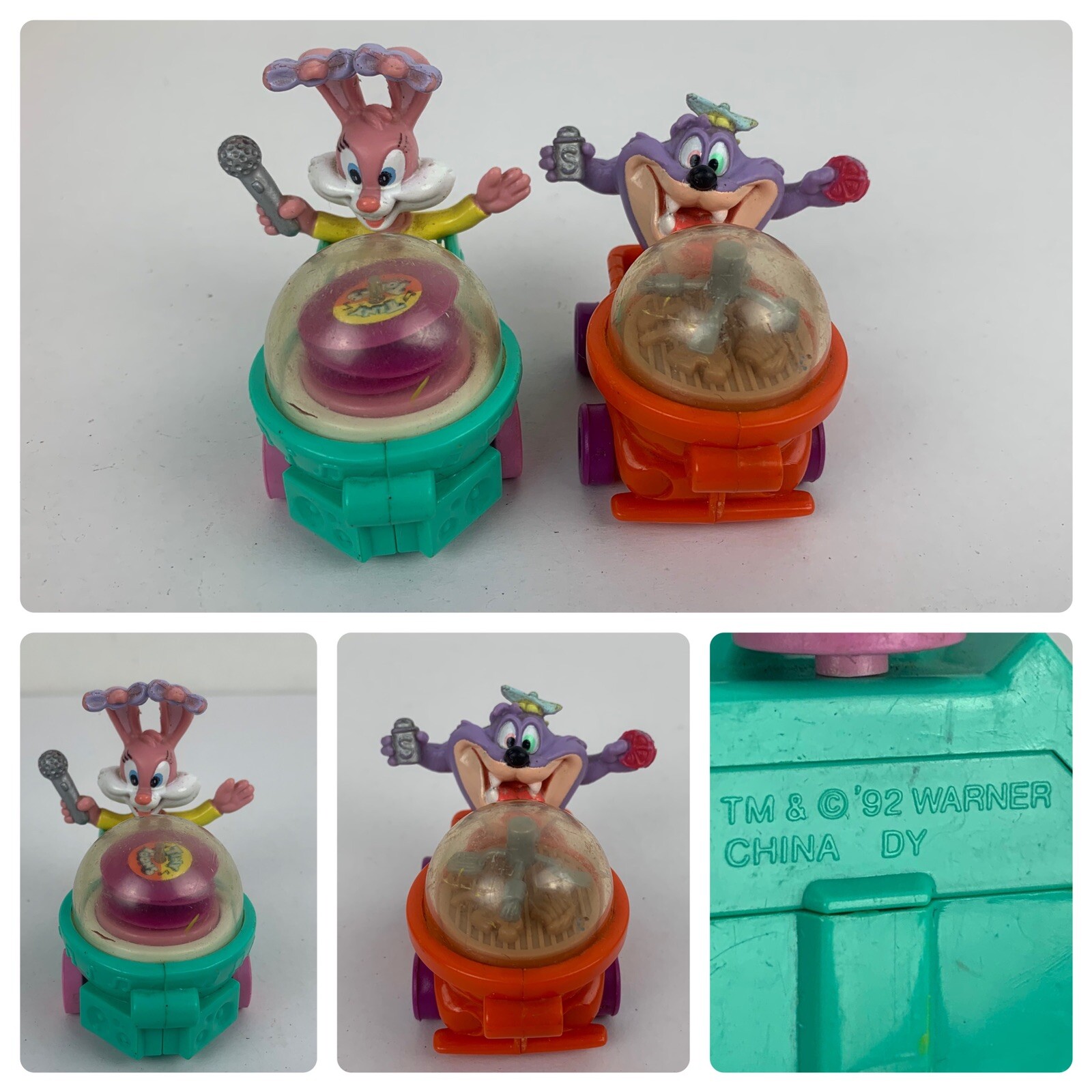 Vintage Tiny Toons McDonald’s Happy Meal wacky rollers Dozzy Devil Babs Bunny 92