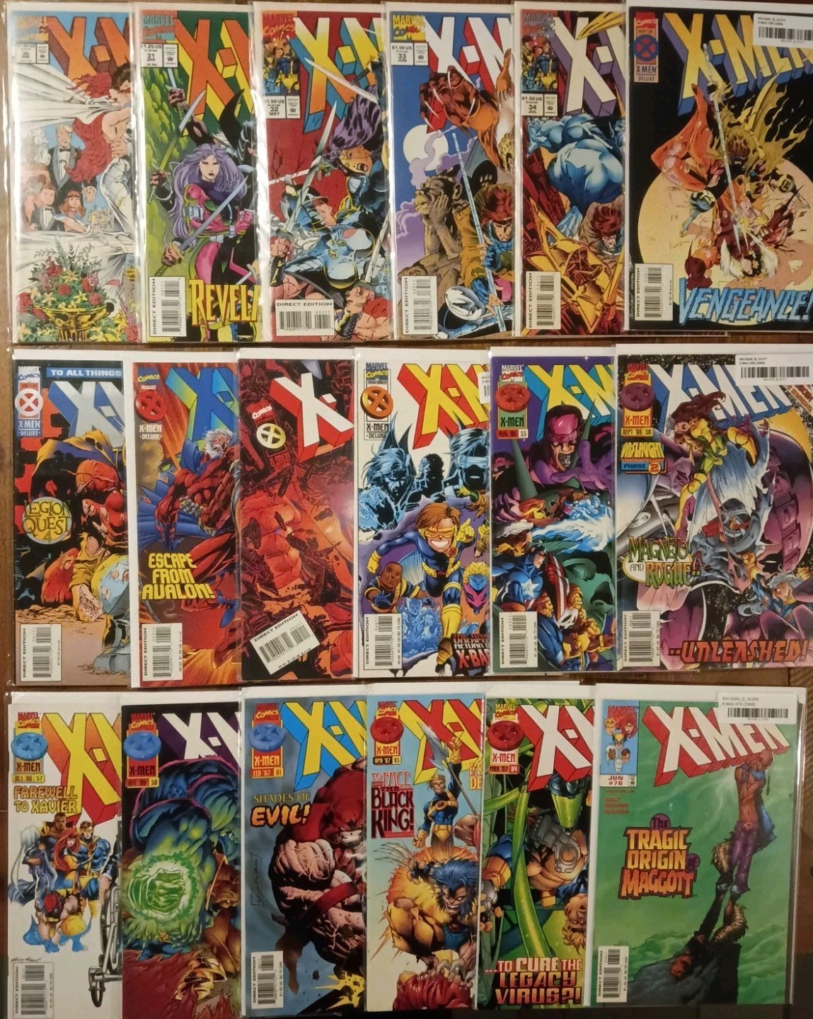 Large 90\'s X-Men Comic lot (Marvel 1994-1998) 18 Comic Lot