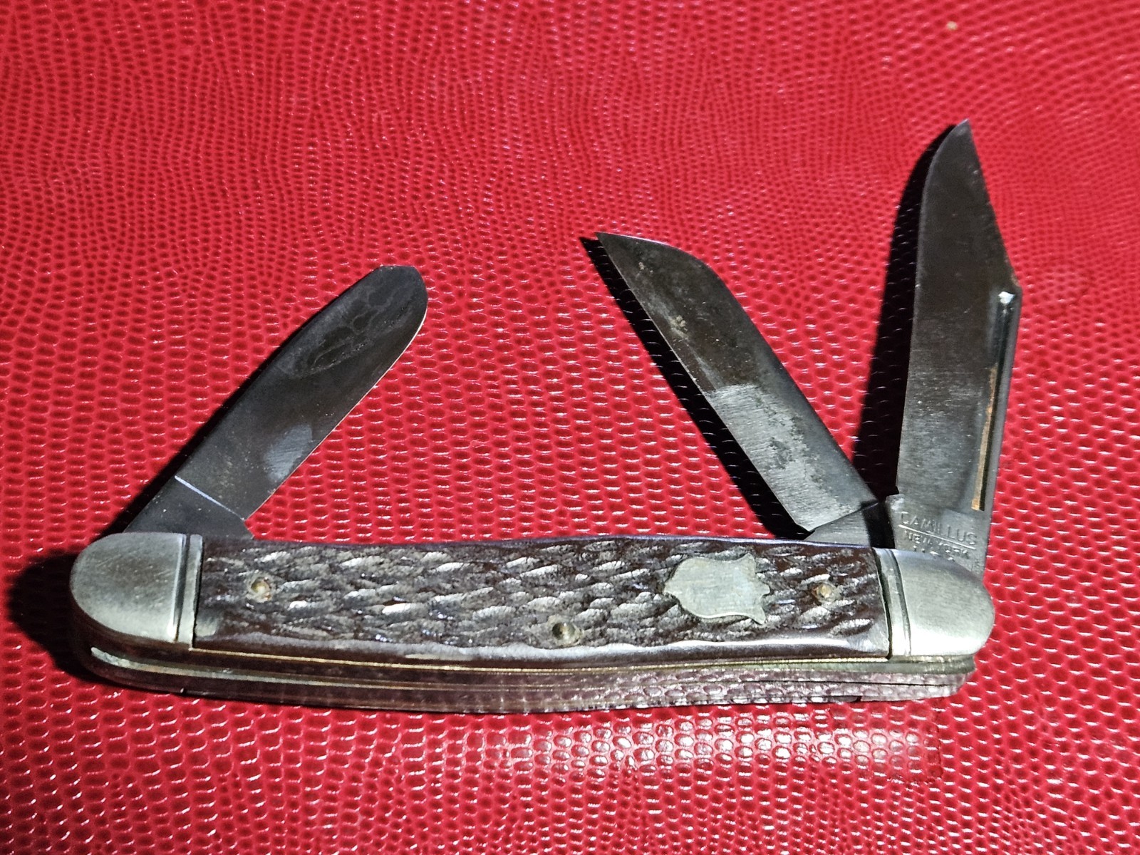 Vtg CAMILLUS NE YORK  USA 67 Stockman 3 Blade Pocket Knife 