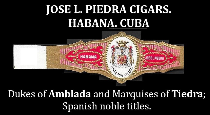 1930s. Original Cigar Band of Spanish Nobility. Cuban Havana Collectibles