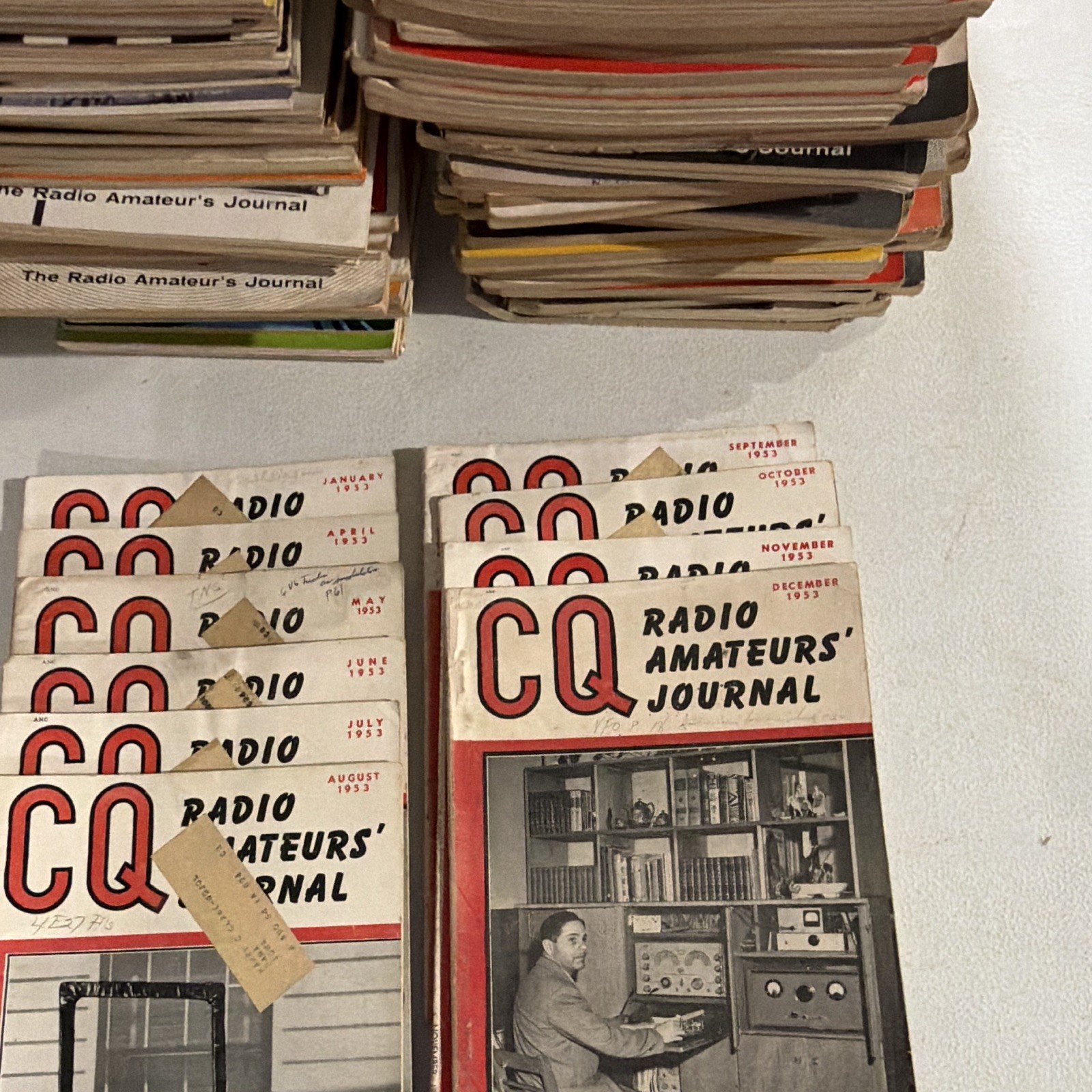 Vintage 1953 CQ The Radio Amateurs Journal Magazine Lot of 10 Near Full Year