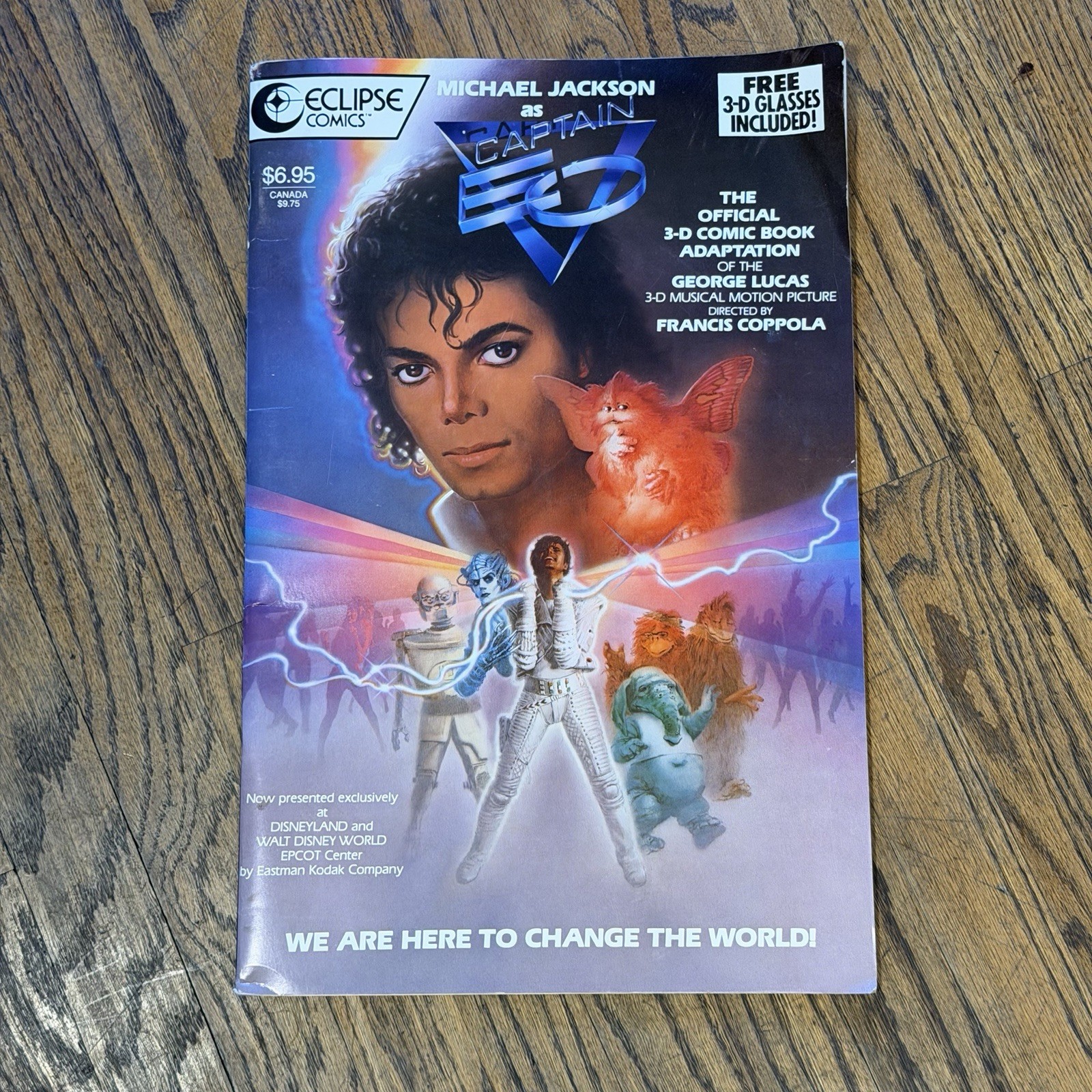 Michael Jackson Captain EO 3D #1 1987 Walt Disney Company 3D Glasses included