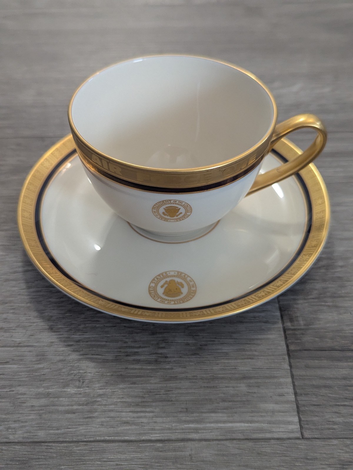 Authentic Presidential Seal Air Force One China Cup & Saucer Pickard Ultra Rare