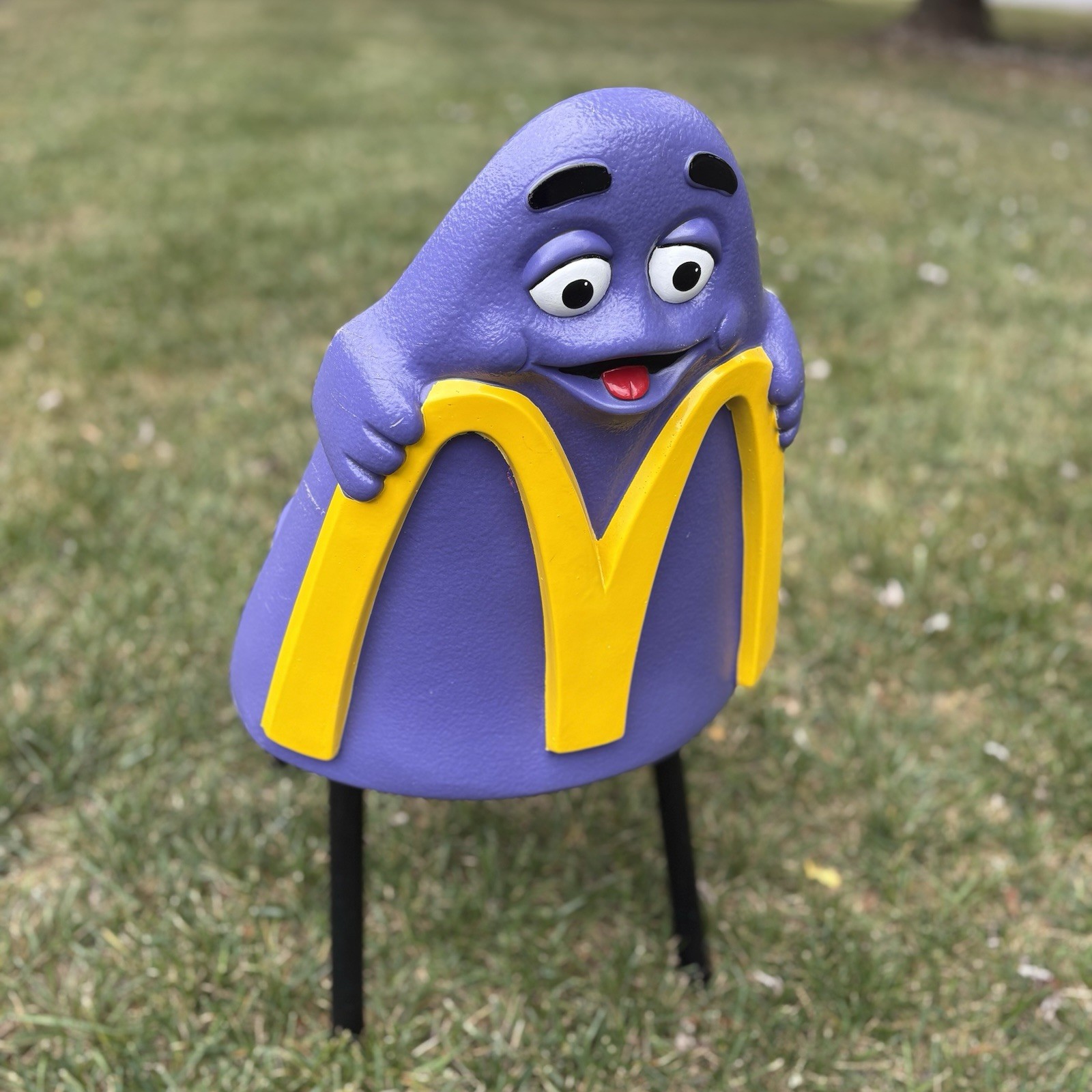 Vintage McDonalds Grimace Chair With Base RARE GREAT CONDITION