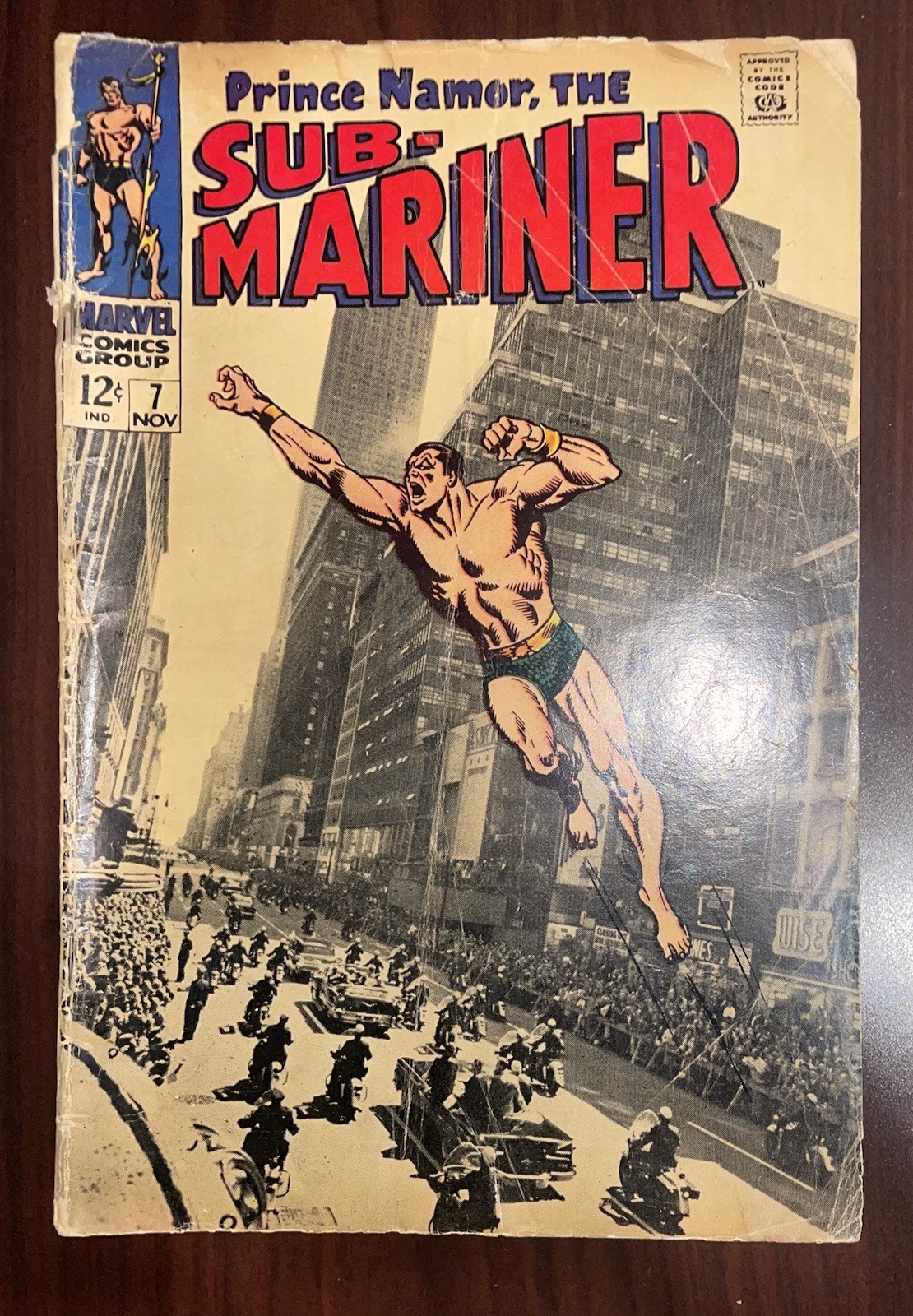 Prince Namor the Sub-Mariner #7 Silver Age Marvel Comic Book 1968 LOW GRADE