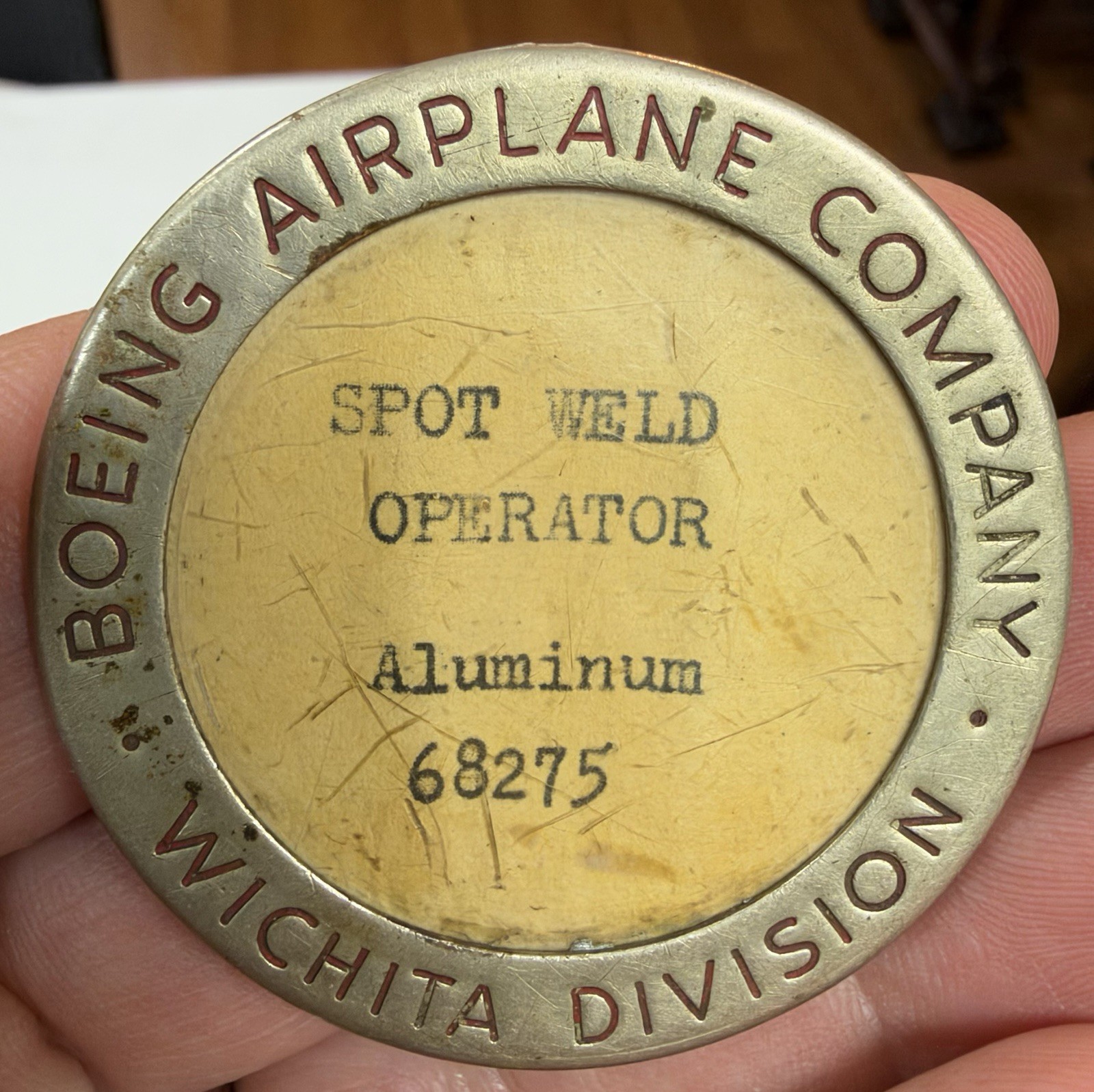 Vintage Boeing Aircraft WW2 Era Employee Badge 2