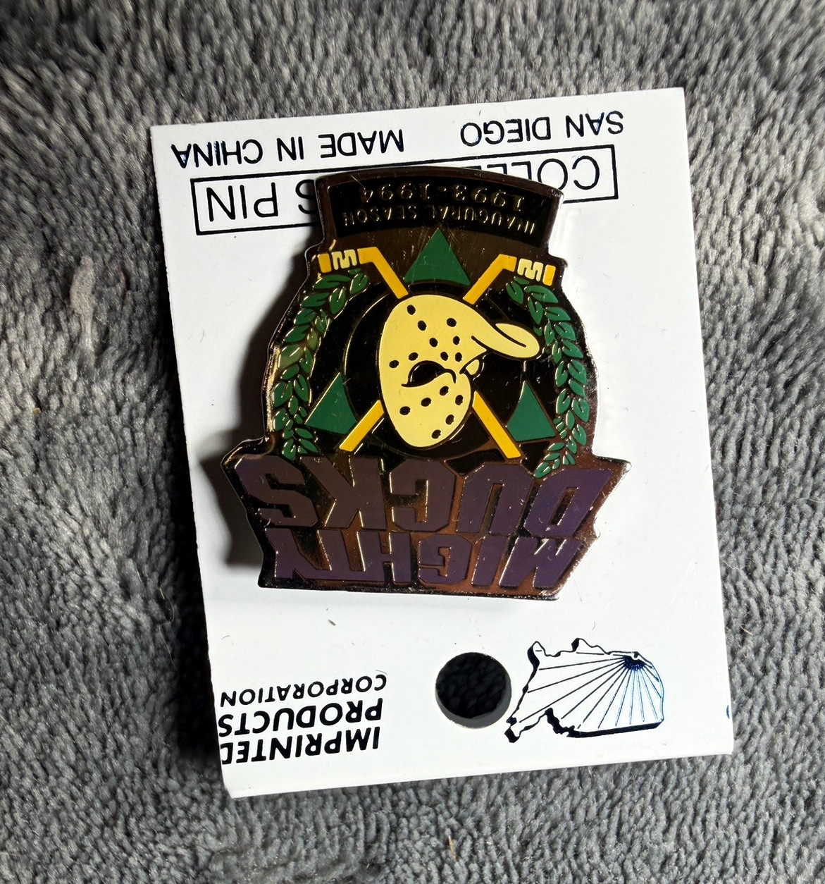 1993-94 Mighty Ducks Anaheim Inaugural Season Pin Vintage NHL Original 