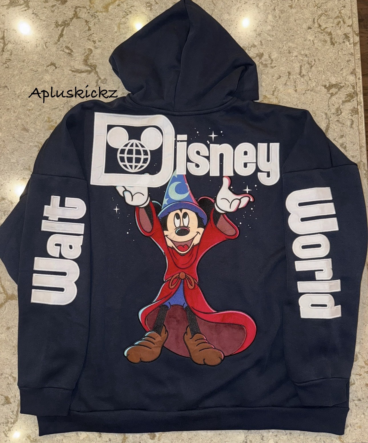 2025 Walt Disney World Sorcerer Mickey Zip Hoodie Sweatshirt Navy ALL SIZES NWT