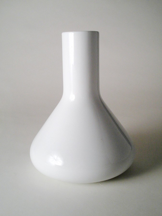 Rare JASPER MORRISON porcelain Moon VASE for Rosenthal 1997, 8 inches