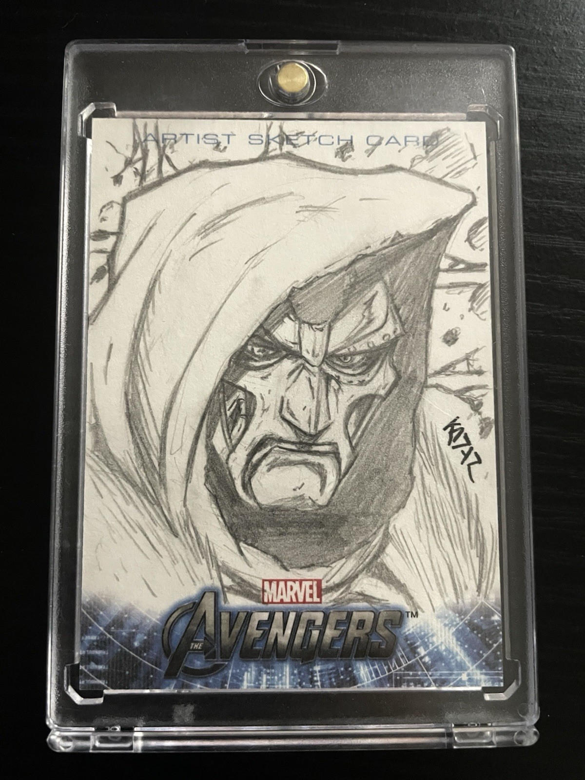 2012 Upper Deck Avengers Doctor Doom Sketch 1/1 Signed by Frank Kadar